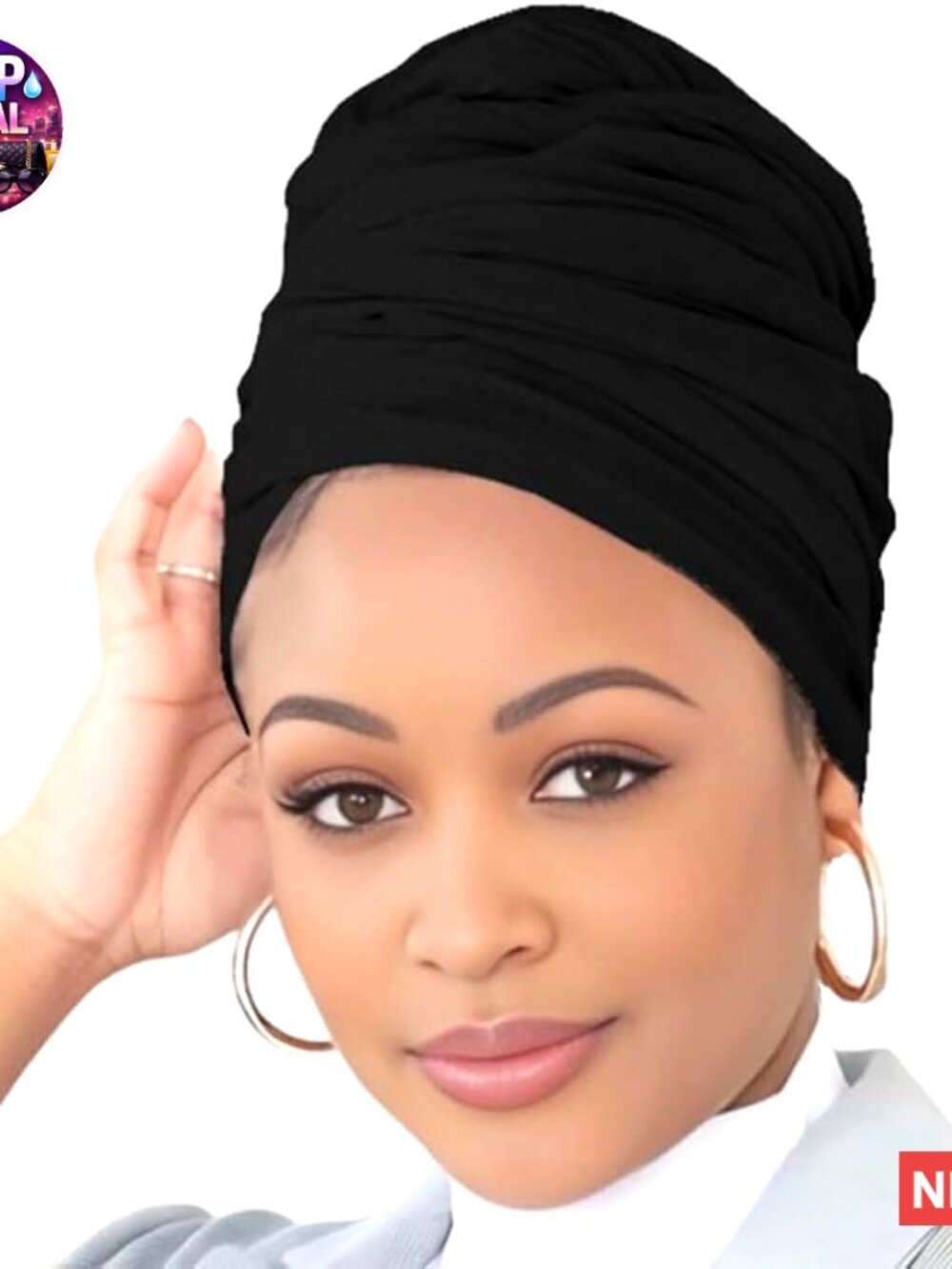 Soft Polyester Head Wrap Scarf for Long Hair Headbands